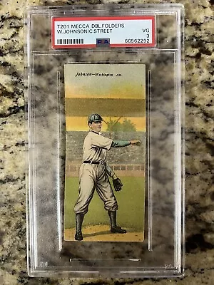 1911 T201 Mecca Double Folder Walter Johnson / Charles Street PSA 3  • $745