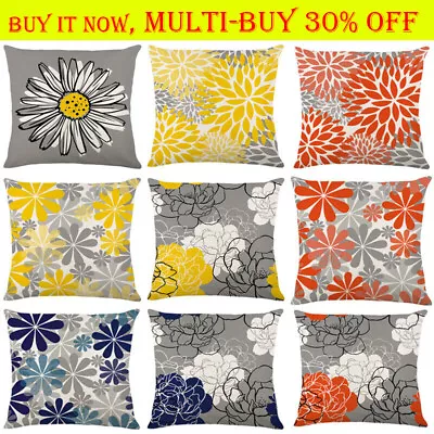 Printed Waterproof Garden Cushion Covers Case Scatter Outdoor Sofa Decor 45x45cm • £4.99