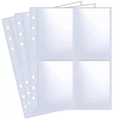 30 Pack 240 Pockets 2.5x3.5” Photocard Sleeves For 6 Ring A5 Binder Ultra-Cl... • $14.66