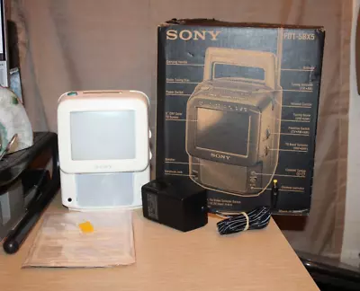 SONY Watchman 5  Color TV FDT-5BX5 Original Box & Papers WORKING! Vintage Mint • $499.90