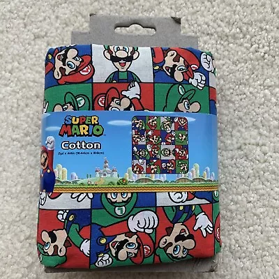 Brand New Nintendo World Super Mario & Friends Luigi Cotton Fabric 2 Yd X 44in • $5