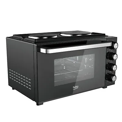 Beko 30L Table Top Mini Oven With Double Hob Ontop In Black- MSH30B • £129.99