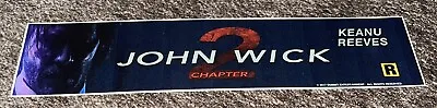 John Wick Chapter 2 Movie Theater Authentic Mylar Banner Poster Small 2.5x11.5 • $25