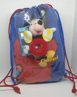 RARE Vintage 90s DISNEY Channel Pack- Bag Towel T-Shirt Mickey Plush Camera NEW! • $22.72