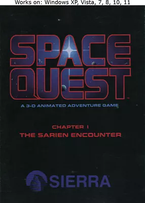Space Quest Collection 1+2+3 PC Game 1989 Sierra Windows 7 8 10 11 • $29