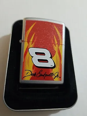 $25.99 • Buy Dale Earnhardt Jr. #8 Zippo Cigarette Lighter 2003 Flames Red Orange Budweiser