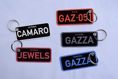 Personalised Aluminum Number Plate Keyring. Made To Order New And Free Postage • $16