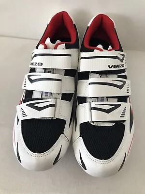Venzo MX 3 Strap Cycling Shoes Men Size 7.5 Women’s Sz 9 Unisex Black White New • $27