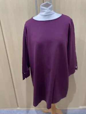 BNWT M & S Collection Magenta Purple Coloured Tunic Dress/long Top Size 18-£25 • £7.99