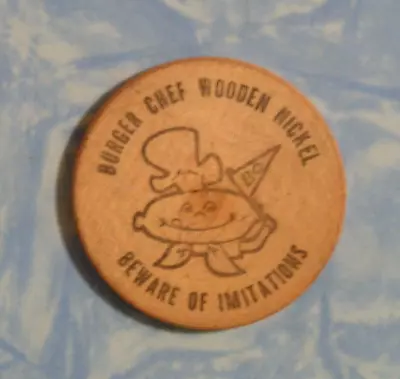 Vintage Wooden Nickel Burger Chef Token 1978 Speedway Indiana Murders IN • $3.97