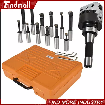 Findmall 3  Boring Head R8 Shank 12Pcs 3/4  Carbide Boring Bar Set For Milling • $87.45