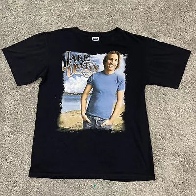 Jake Owen 2011 Tour Shirt Mens Medium Black Country Music Barefoot Bluejean • $17