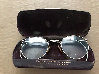 Vintage SHURON Wire Rim Eyeglasses 1/10 12k G.F. GOLD FILLED Ornate Cleveland Oh • $29.99