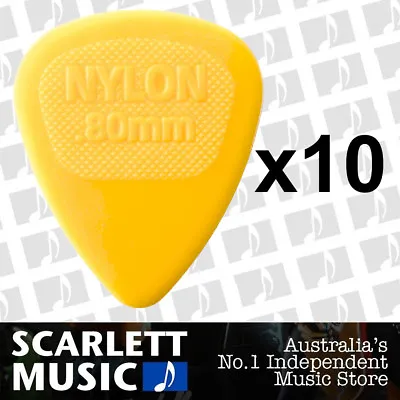 $7.25 • Buy 10 X Jim Dunlop Midi Standard .80MM  ( 0.80mm ) Guitar Picks Plectrums Yellow
