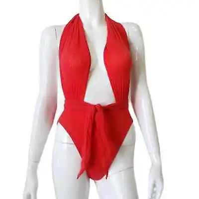 Lurex Vintage 1980 Wrap Top One Piece Swimsuit • $31
