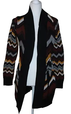 Women's XS Missoni For Target Brown Chevron Patterned Open Cardigan Sweater • $19.50