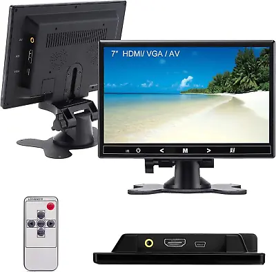 TOPRUI CCTV Monitor 7 Inch Small HDMI With VGA AV Port Raspberry Pi...  • £76.99