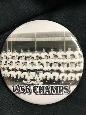 1956 New York Yankees Button - World Series Champions - Mickey Mantle Photo Pin • $3.75