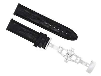 24mm Replacemet Leather Watch Strap Band Clasp For Montblanc Timewalker Black • $31.95