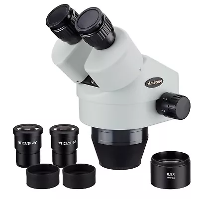 AmScope SM3545B 3.5X-45X Binocular Zoom Power Stereo Microscope Head • $490.83