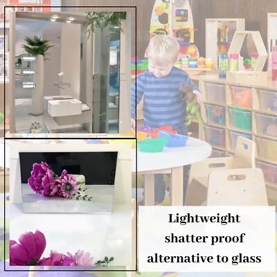 Mirror Perspex Sheet Plastic Acrylic Child Safety Bedroom Bathroom Tile Wall 3mm • £6.99