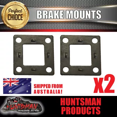$20.50 • Buy 2x 40mm Square Trailer Axle Caravan Electric Mechanical Brake Mount Flange Plate
