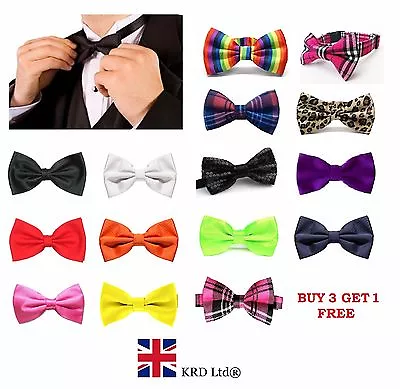 Mens Pre Made BOW TIE Halloween Party Fancy Tartan Necktie Ties Burns Night • £2.60