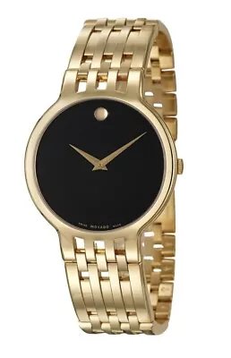 Brand New Movado Men’s Esperanza 40mm Yellow Gold Black Dial Watch 0607148 • $595