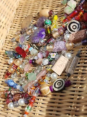 Jewelry Making Lot 47x Beads Drop Large Dangle Glass Charms Bead Lots Example • $24.99