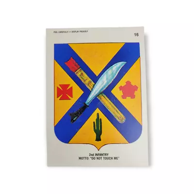 1991 Topps Desert Storm 2nd Infantry Motto: Do Not Touch Me Sticker #16 • $2.47