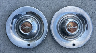 $35 • Buy 1949 1950 Gm Pontiac Hubcap Pair Sombrero Deluxe Chieftain Wheel Cover Custom 8
