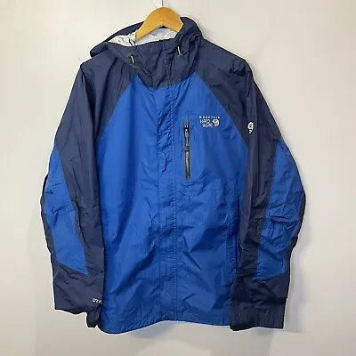 VTG Mountain Hardwear Parka Hooded Windbreaker Ski Jacket Blue Men’s XL • $53.99