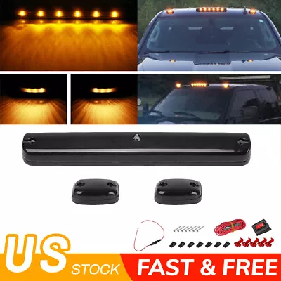 Fit Chevy GMC 2500HD 3500HD 07-up Full Amber LED Cab Roof Marker Light Assy 3pcs • $37.99