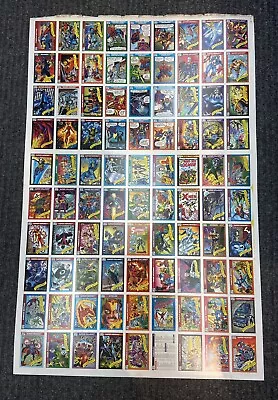 1990 Marvel Impel Uncut Sheet Trading Cards - See Pics - Top Shows Wear - Rare? • $1399.99