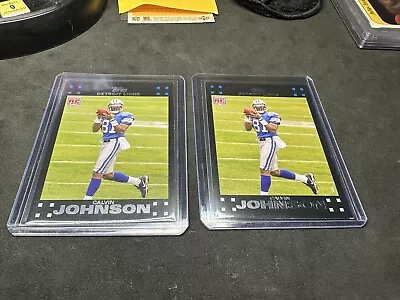 Two Topps Chrome Calvin Johnson Rookie RC 320 Detroit Lions Two Of Em MEGATRON • $19.99