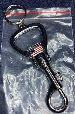 Usa American Flag Swivel Bolt Bottle Opener Key Chain New! Silver/chrome • $9.99