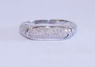 $380 • Buy GENUINE 0.30ct! Natural Diamond Unisex/Men's Pave Ring Solid S/Silver 925!