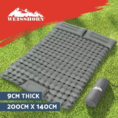 Weisshorn Self Inflating Mattress Camping Sleeping Mat Air Bed Double Pillow Bag • $63.95