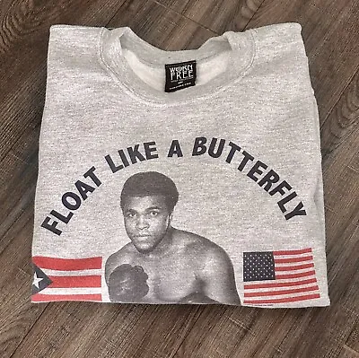 Muhammad Ali FLOAT LIKE A BUTTERFLY CREWNECK SWEATSHIRT  Large • $34.99