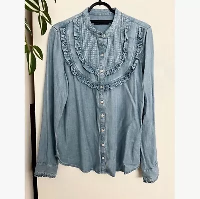 M&S Denim 70’s Prairie Blouse • £20