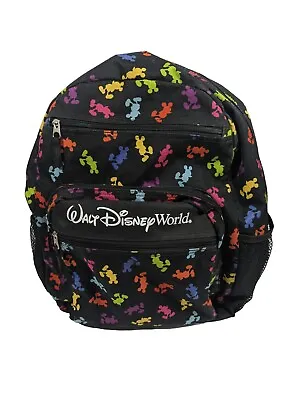 Walt Disney World Parks Large Backpack Colorful Mickey Mouse Silhouettes Rainbow • $25