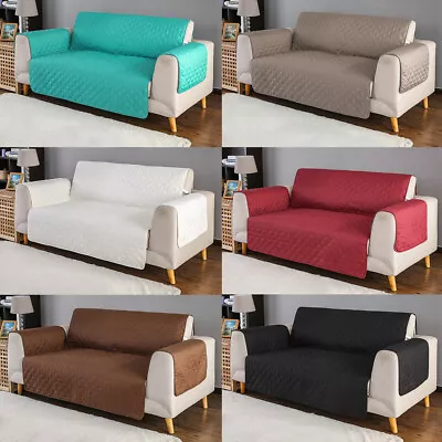 Quilted Sofa Cover Slipcover Waterproof Couch Pet Kid Pad Mat Protector Antislip • $18.39