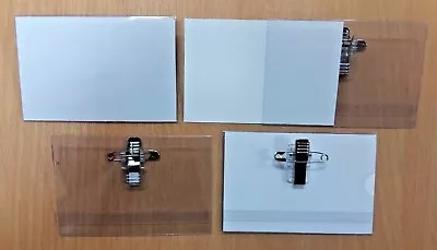£1.99 • Buy 6 OFFICE CONFERENCE ID NAME BADGE HOLDER VISITOR PASS - COMBI CLIP PIN 90x55mm