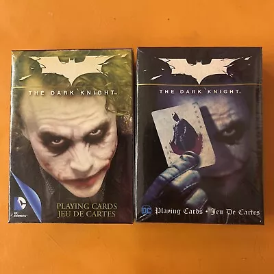 Lot Of 2 Packs Batman Dark Knight Joker Playing Cards From Aquarius • $21.99