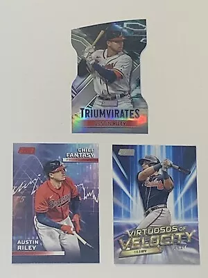 2023 Stadium Club Austin Riley Insert 3 Card Lot Triumvirate Diecut CFP & VoV • $4.50