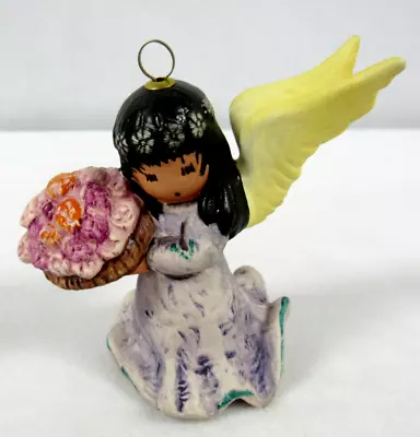 Goebel Germany 1992 Ornament #538 Angel Girl Holding Flowers Basket Vintage • $18.99