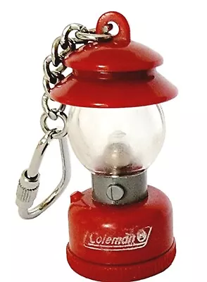 Coleman Red Miniature Lantern Keychain Plastic Faux Light Keyring Needs Battery • $18.90