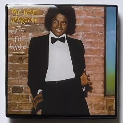 MICHAEL JACKSON Off The Wall Custom Ceramic Tile COASTER Barware Cork Backed • $15