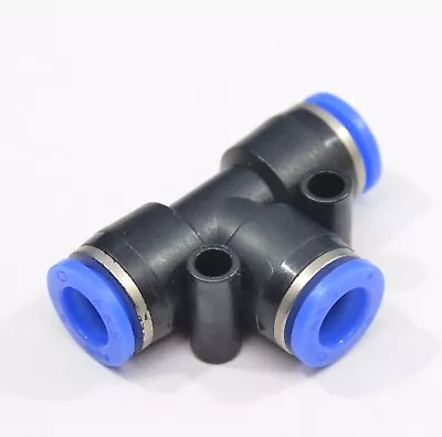 Tee Push To Connect 8 Mm (5/16) OD 3 Side Equal T Fitting Splitter Union Air  • $7.08