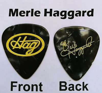 Merle Haggard Classic Country Band 2-sided Novelty Signature Guitar Pick (W-H8) • $2.97